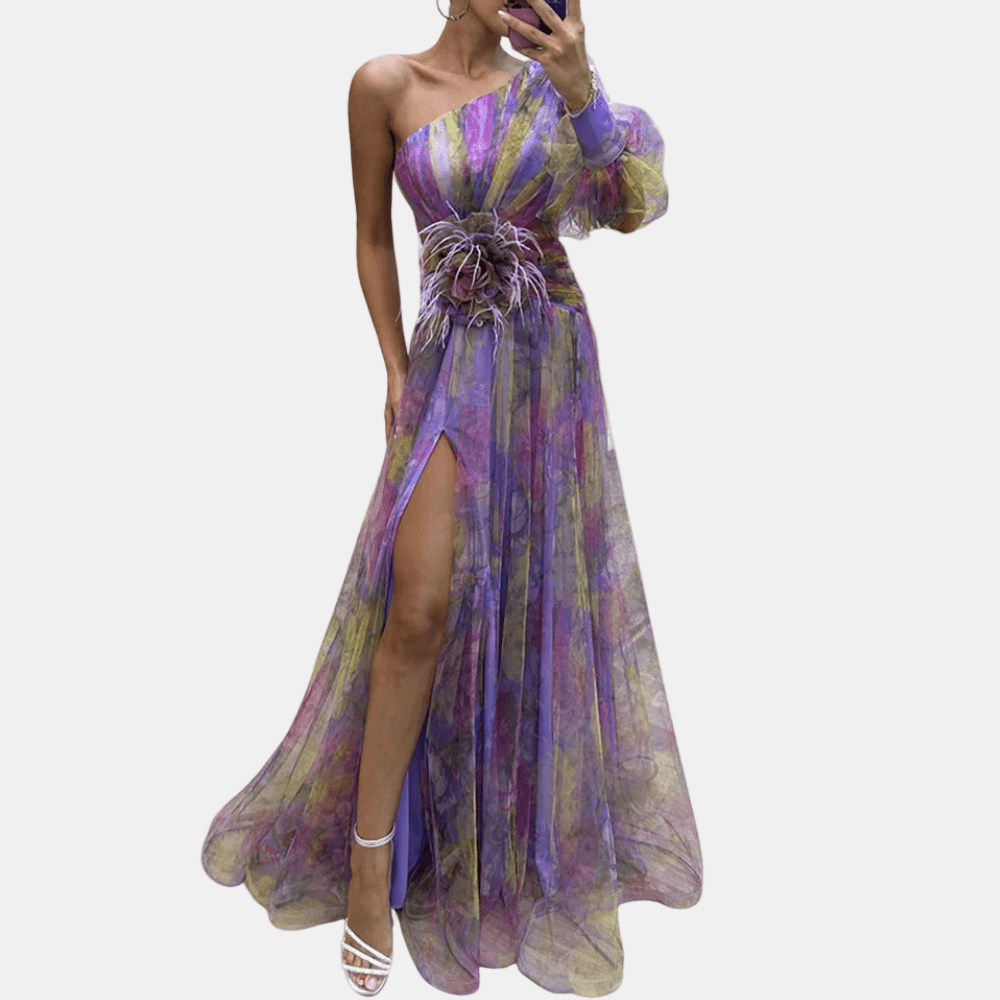 BEATRICE | ONE - SHOULDER LONG SLEEVE DRESS