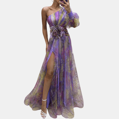 BEATRICE | ONE - SHOULDER LONG SLEEVE DRESS