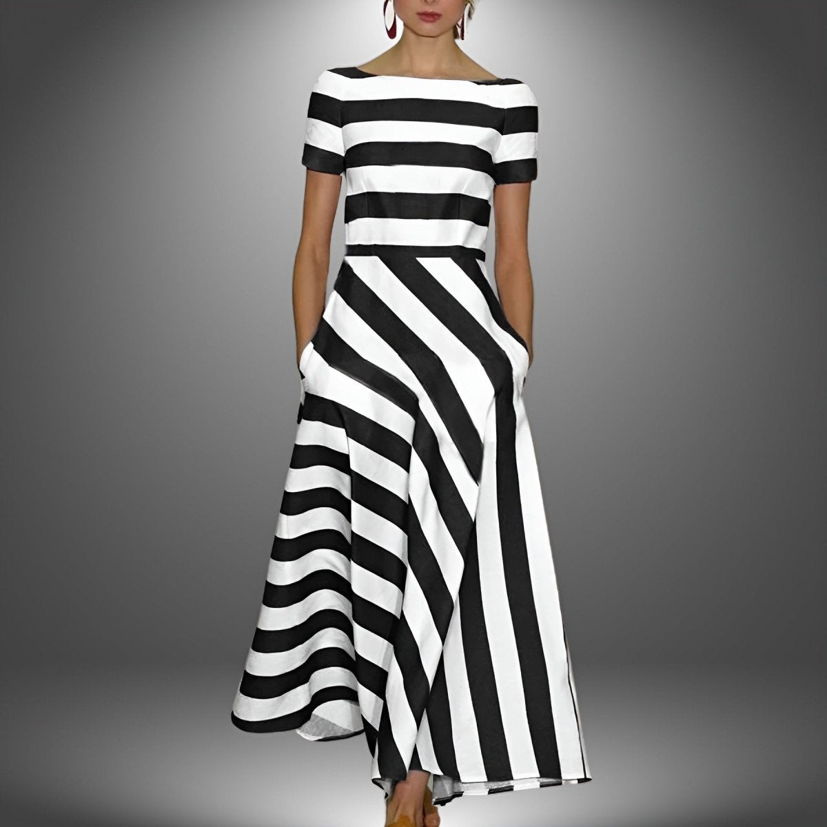BELLA | CLASSIC STRIPED MAXI DRESS