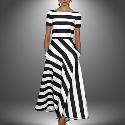 BELLA | CLASSIC STRIPED MAXI DRESS