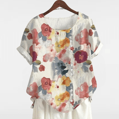 BLOOM | BUTTONED FLORAL BLOUSE