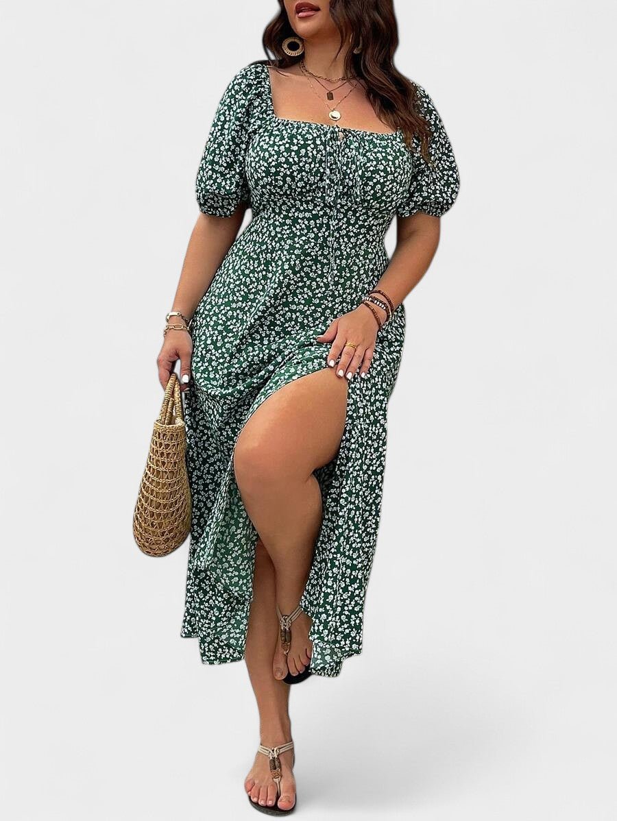 Breezaya | Plus - Size Floral Maxi Dress