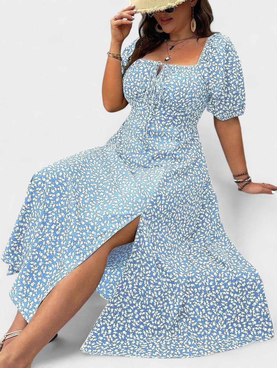 Breezaya | Plus - Size Floral Maxi Dress