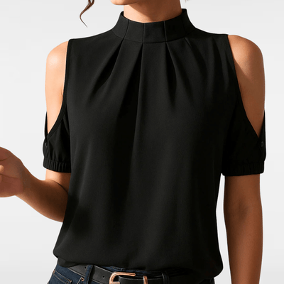 BRIANNE | ELEGANT SPLIT - SLEEVED PLEATED BLOUSE