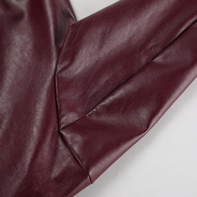 Burgundy Biker Jacket