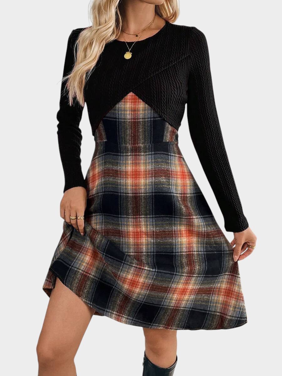 Camila | Plaid Two - Piece Dress Set