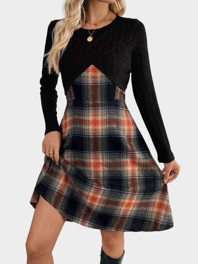 Camila | Plaid Two - Piece Dress Set