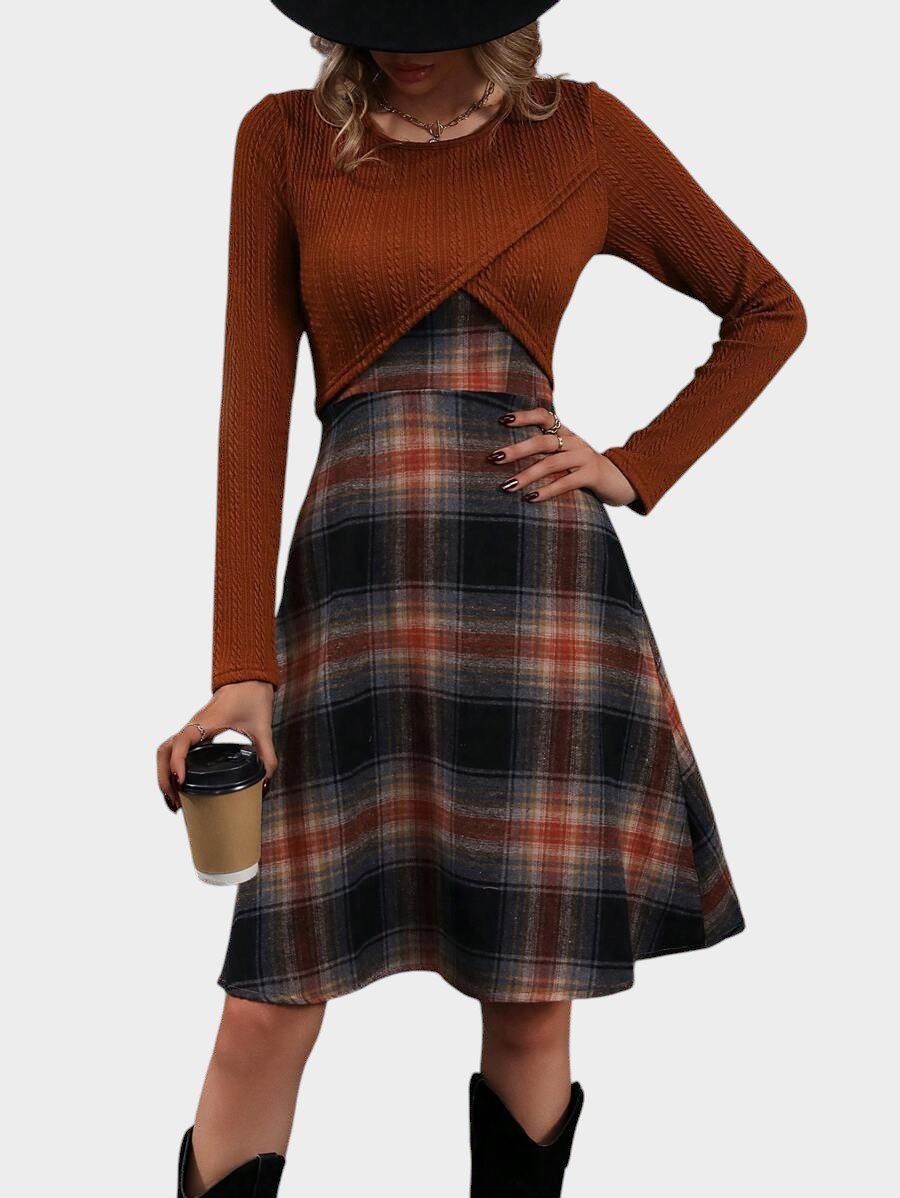 Camila | Plaid Two - Piece Dress Set