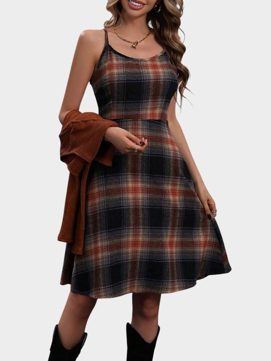 Camila | Plaid Two - Piece Dress Set