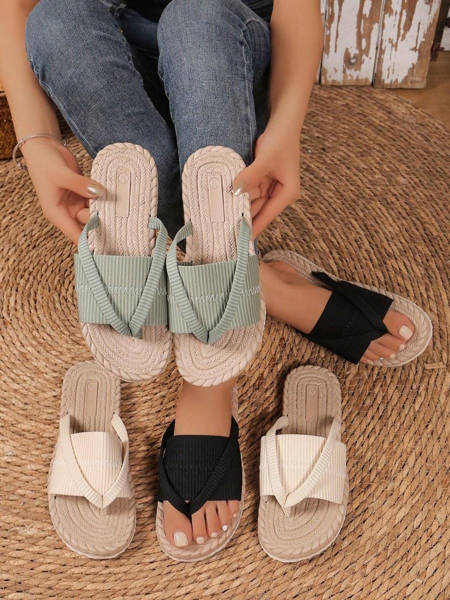 CAMILLA | COMFORTABLE CRISS - CROSS FLAT SANDALS