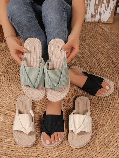 CAMILLA | COMFORTABLE CRISS - CROSS FLAT SANDALS