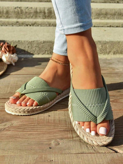 CAMILLA | COMFORTABLE CRISS - CROSS FLAT SANDALS