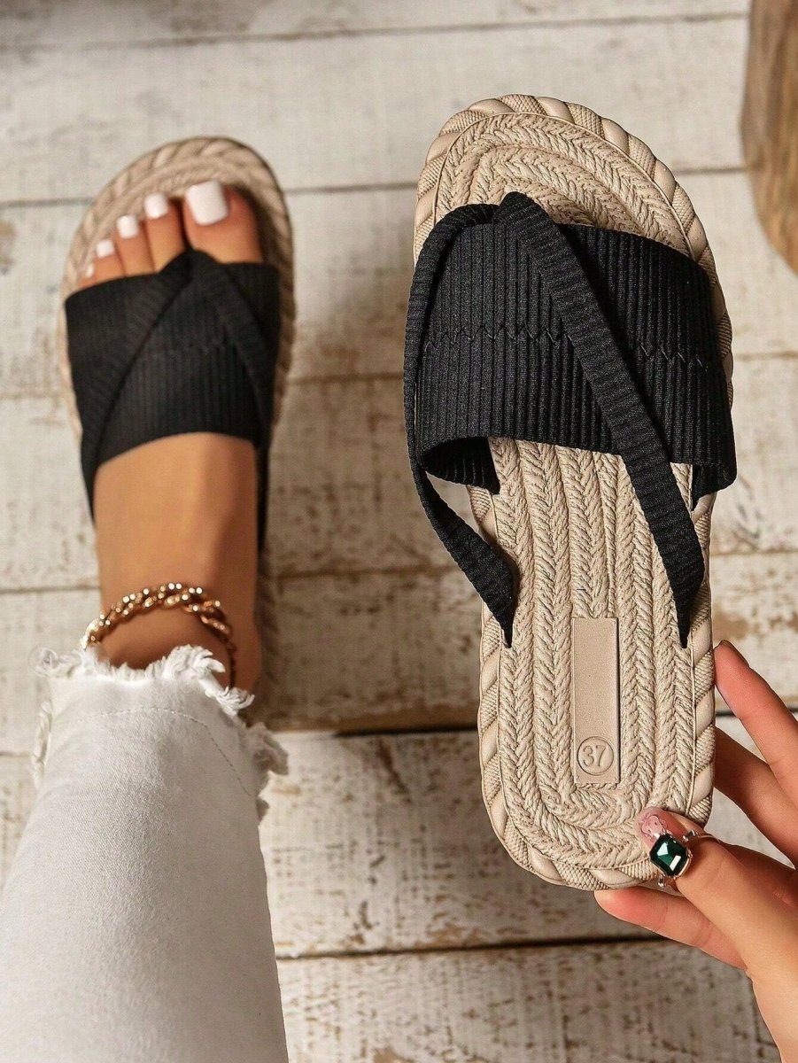CAMILLA | COMFORTABLE CRISS - CROSS FLAT SANDALS