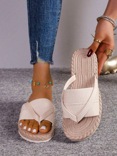 CAMILLA | COMFORTABLE CRISS - CROSS FLAT SANDALS