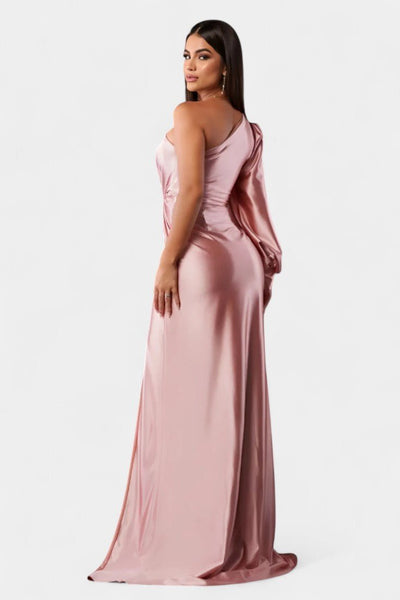 Charlotte | Asymmetric Draped One - Shoulder Dress