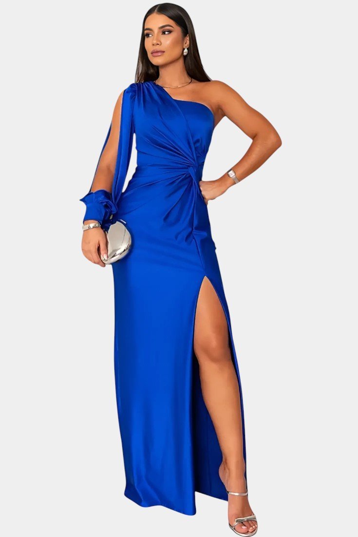 Charlotte | Asymmetric Draped One - Shoulder Dress