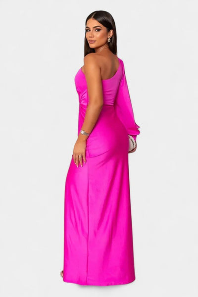 Charlotte | Asymmetric Draped One - Shoulder Dress