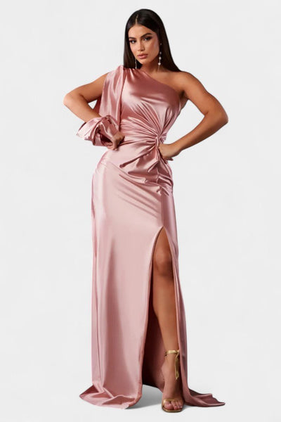 Charlotte | Asymmetric Draped One - Shoulder Dress