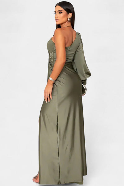 Charlotte | Asymmetric Draped One - Shoulder Dress