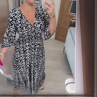 CHARMAGNE | FLOWY BOHO DRESS