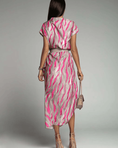 CHARMIE | ASSYMETRICAL SATIN DRESS