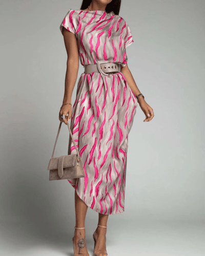 CHARMIE | ASSYMETRICAL SATIN DRESS