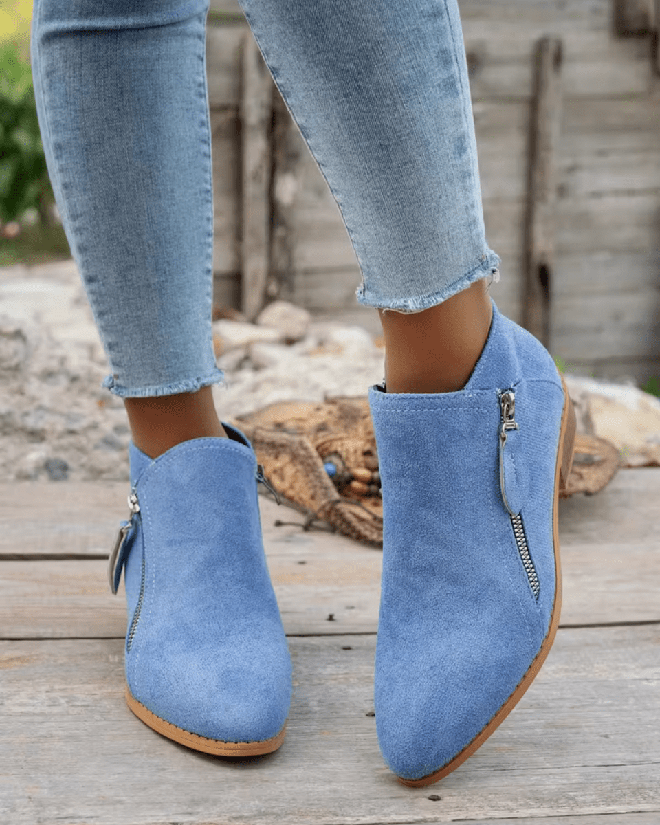 Chunky Elegance Ankle Boots