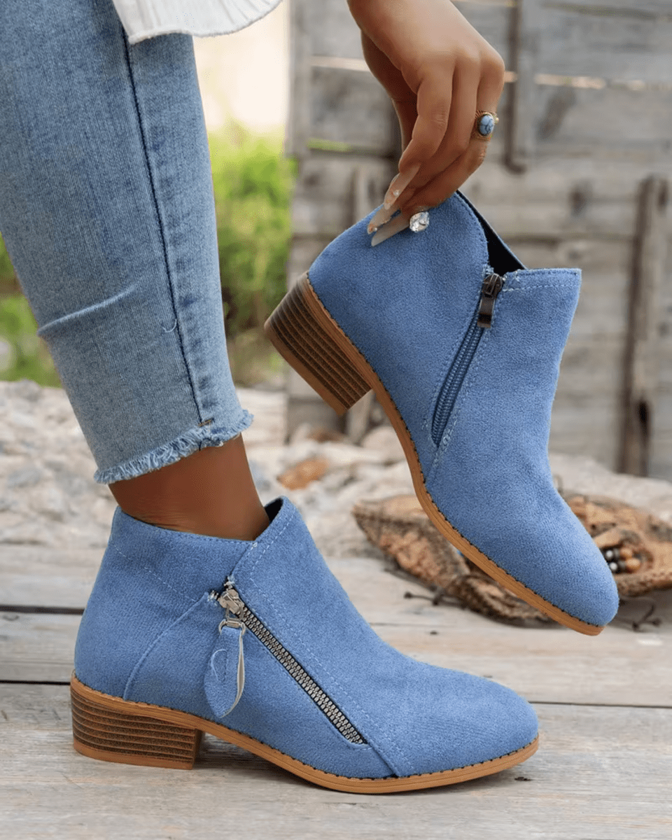 Chunky Elegance Ankle Boots