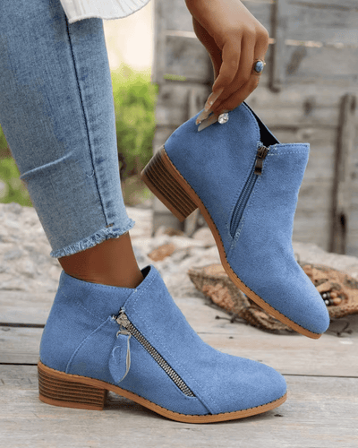Chunky Elegance Ankle Boots