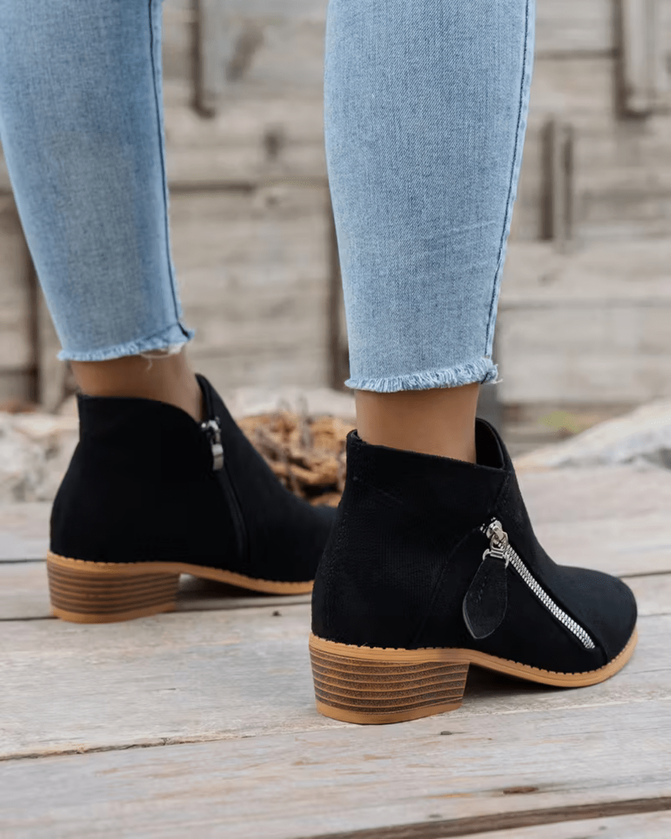 Chunky Elegance Ankle Boots