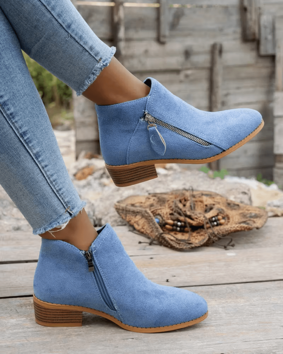 Chunky Elegance Ankle Boots