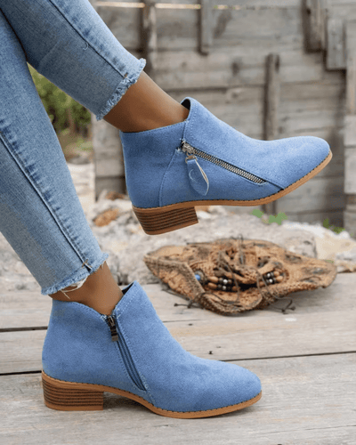 Chunky Elegance Ankle Boots
