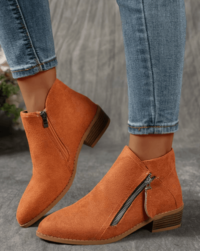 Chunky Elegance Ankle Boots