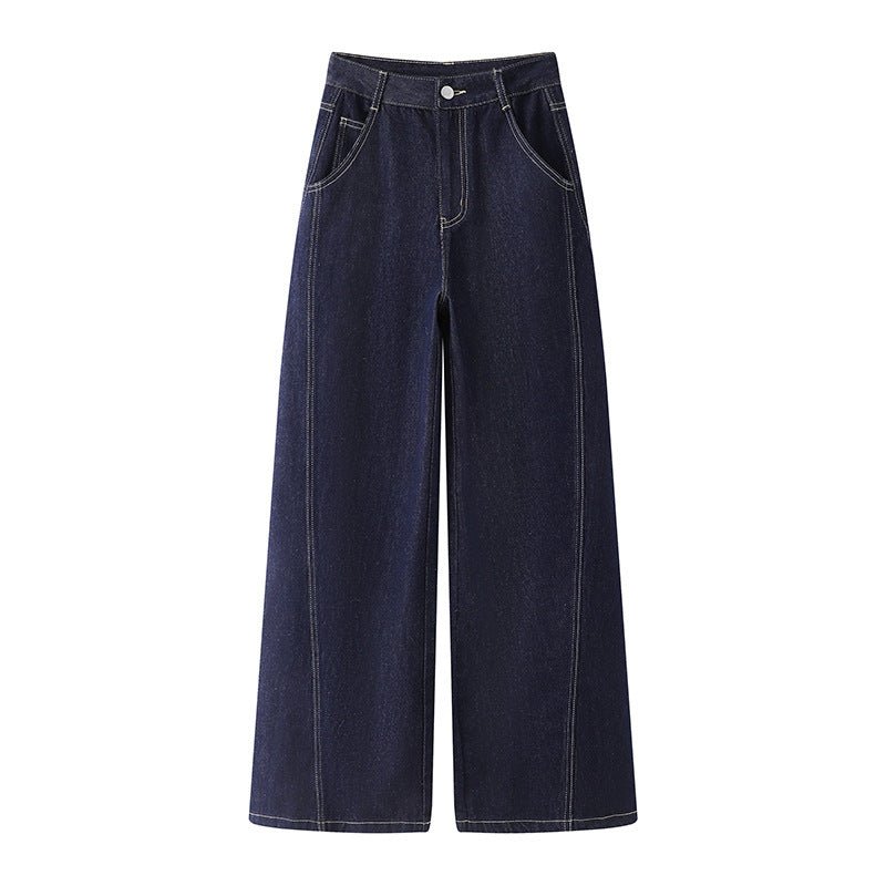 Clara™ | High - waisted jeans with sleeves & straight cut – refined silhouette