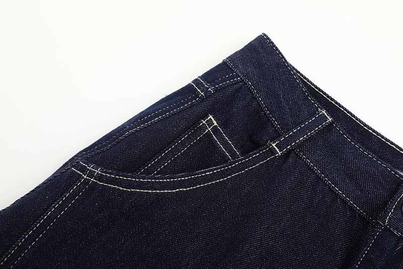 Clara™ | High - waisted jeans with sleeves & straight cut – refined silhouette