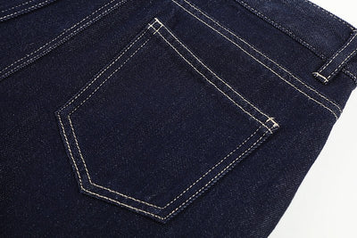 Clara™ | High - waisted jeans with sleeves & straight cut – refined silhouette