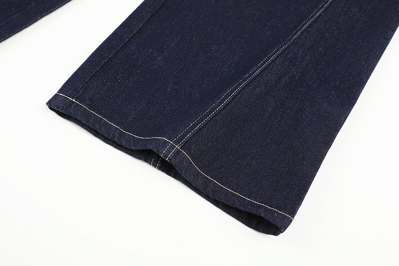 Clara™ | High - waisted jeans with sleeves & straight cut – refined silhouette