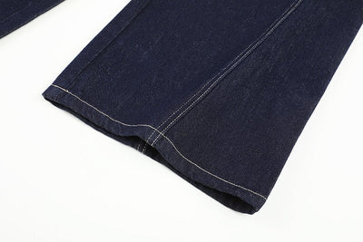 Clara™ | High - waisted jeans with sleeves & straight cut – refined silhouette