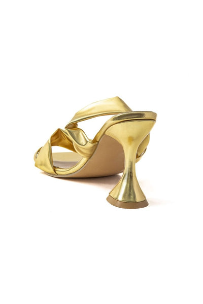Clara | Metallic Square Toe High Heel
