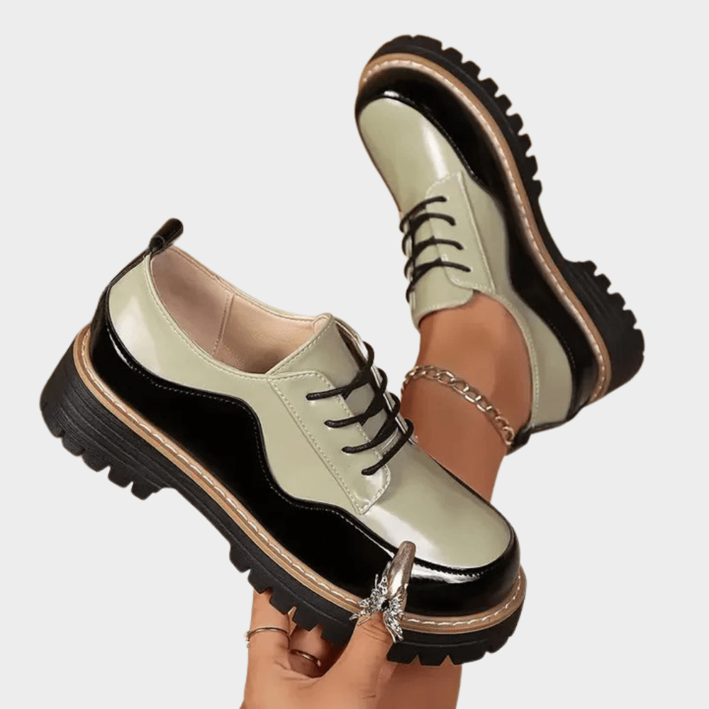 Cora | Thick - Soled Orthopedic Leather Shoes