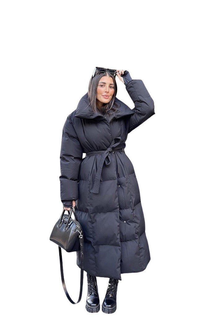 Derya | Long Black Puffer Jacket