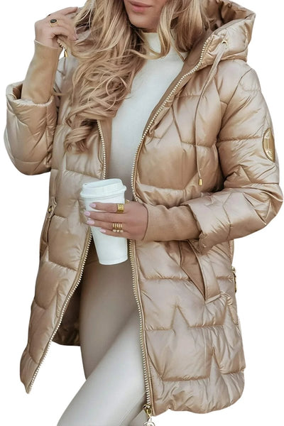 Devera™ | Elegant winter coat with hood and padding