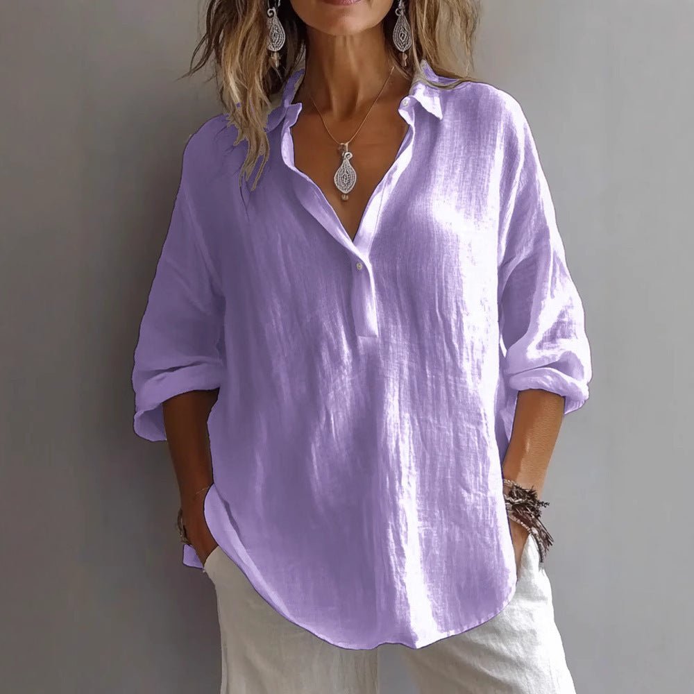 DIANE | LOOSE V - NECK BLOUSE