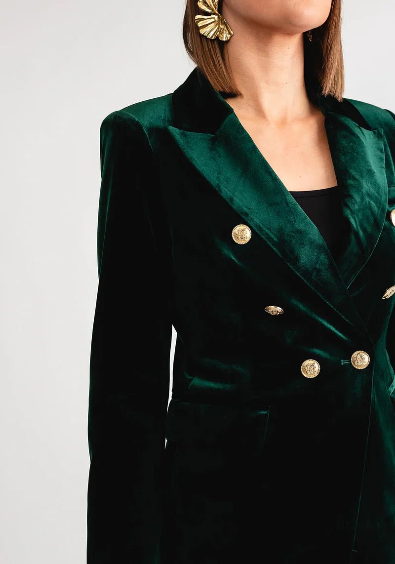 Double - breasted Velvet Suit