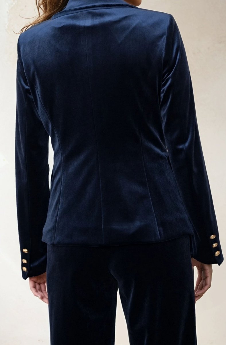 Double - breasted Velvet Suit