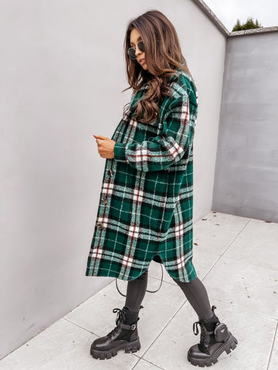 Elegant Checkered Coat