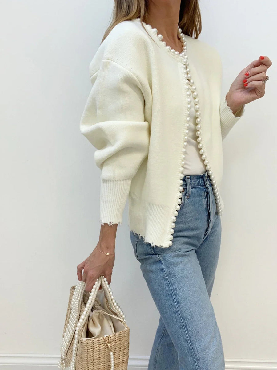 Elegant Pearl Cardigan