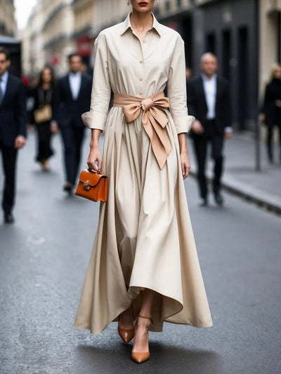 Elena | Cotton Twill Shirt Dress