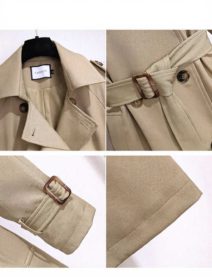 Élina™ | Mid - Length Trench, Chic and Practical