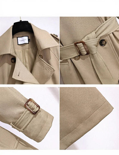 Élina™ | Mid - Length Trench, Chic and Practical